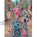 Handmade Lighted Decorated Bottle Clear with Colorful Painted Flowers 436   173454204796